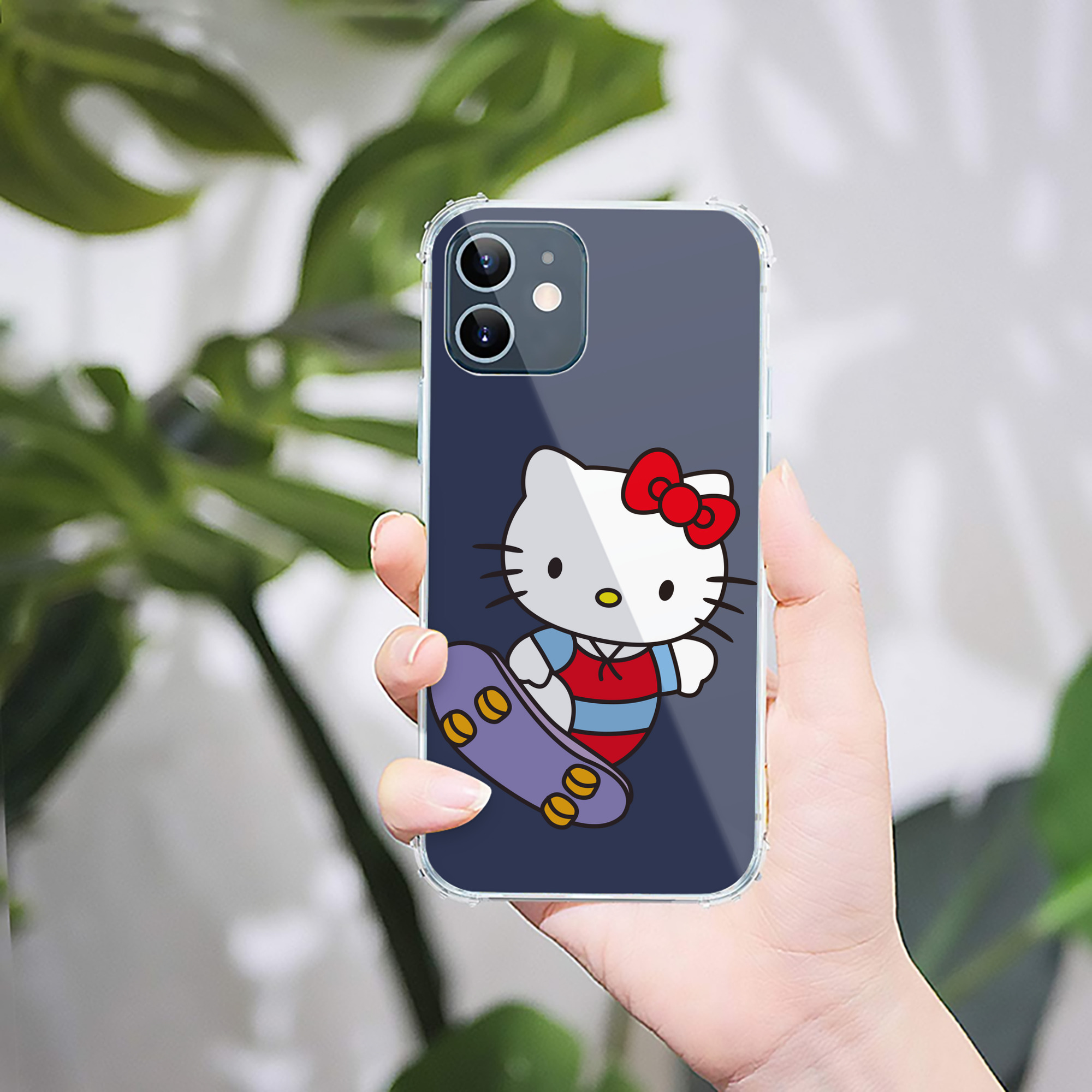 （画像用） Hello Kitty ハローキティ 【iPhone 12シリーズ対応】透明スマホケース（クリアソフトケース）